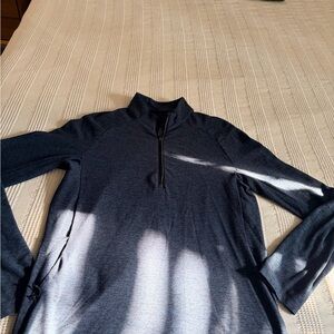 Lululemon, Men’s, Medium, Heathered Navy Quarter-Zip Pullover, Engineered Warmth